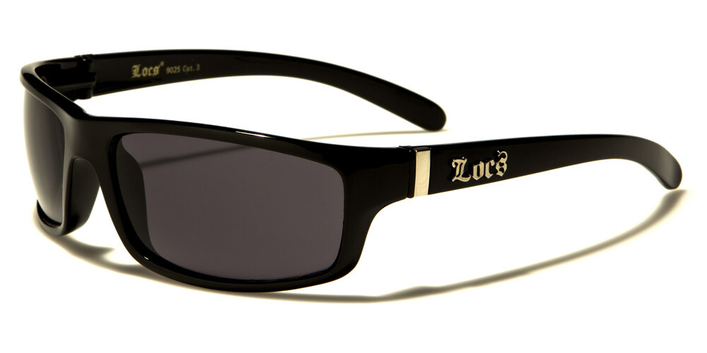 Lunettes De Soleil LOCS Style Gangster/rappeur – Monture Noir