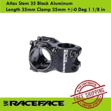 RaceFace Atlas Stem 35 Black Aluminum Length 35mm Clamp 35mm +/-0 Deg 1 1/8 in