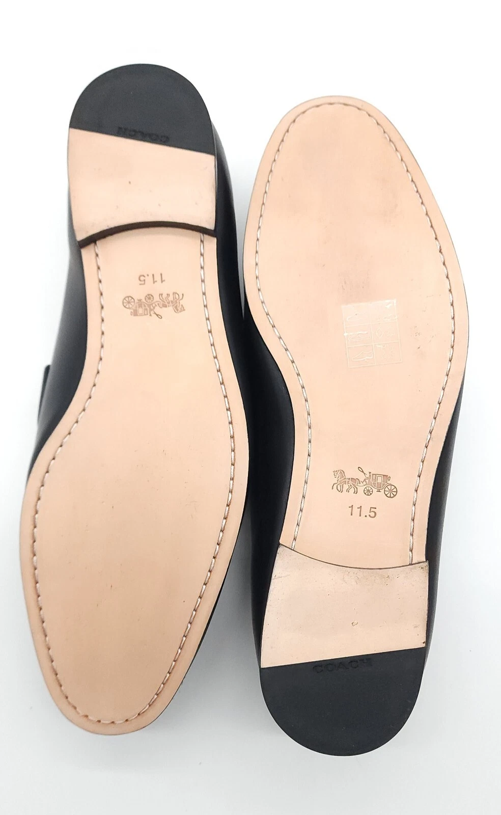 Scarpe Coach Uomo Tanner Nero Mocassino Slip On Elegante Logo Taglia 11 5