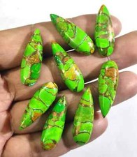 Wholesale Green Copper Turquoise Cabochon Pear Shape Loose Gemstone Jewellery.