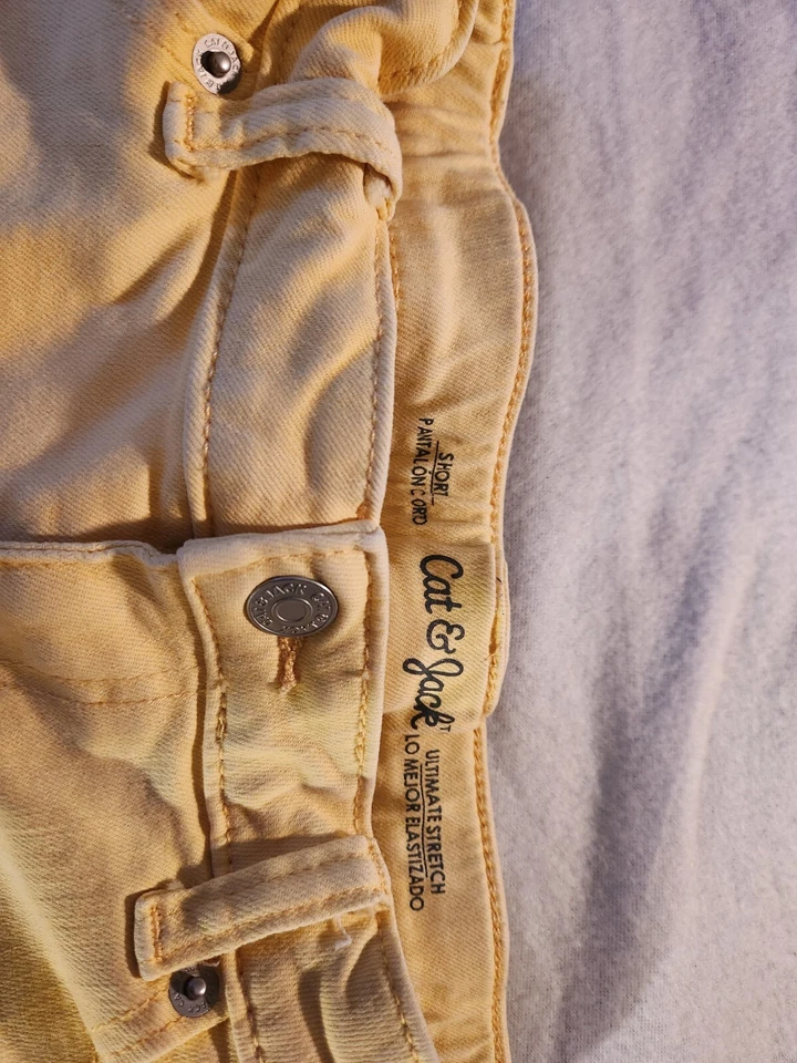 Cat & Jack Girl's Size 10/12 Ultimate Stretch Yellow Frayed Embellished Shorts - Image 3 of 4