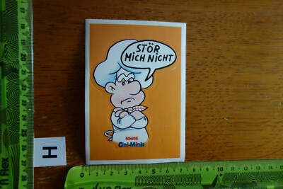 Alter Aufkleber Cerealien NESTLÈ Cini-Minis Sammelsticker Bäcker Stör mich nicht