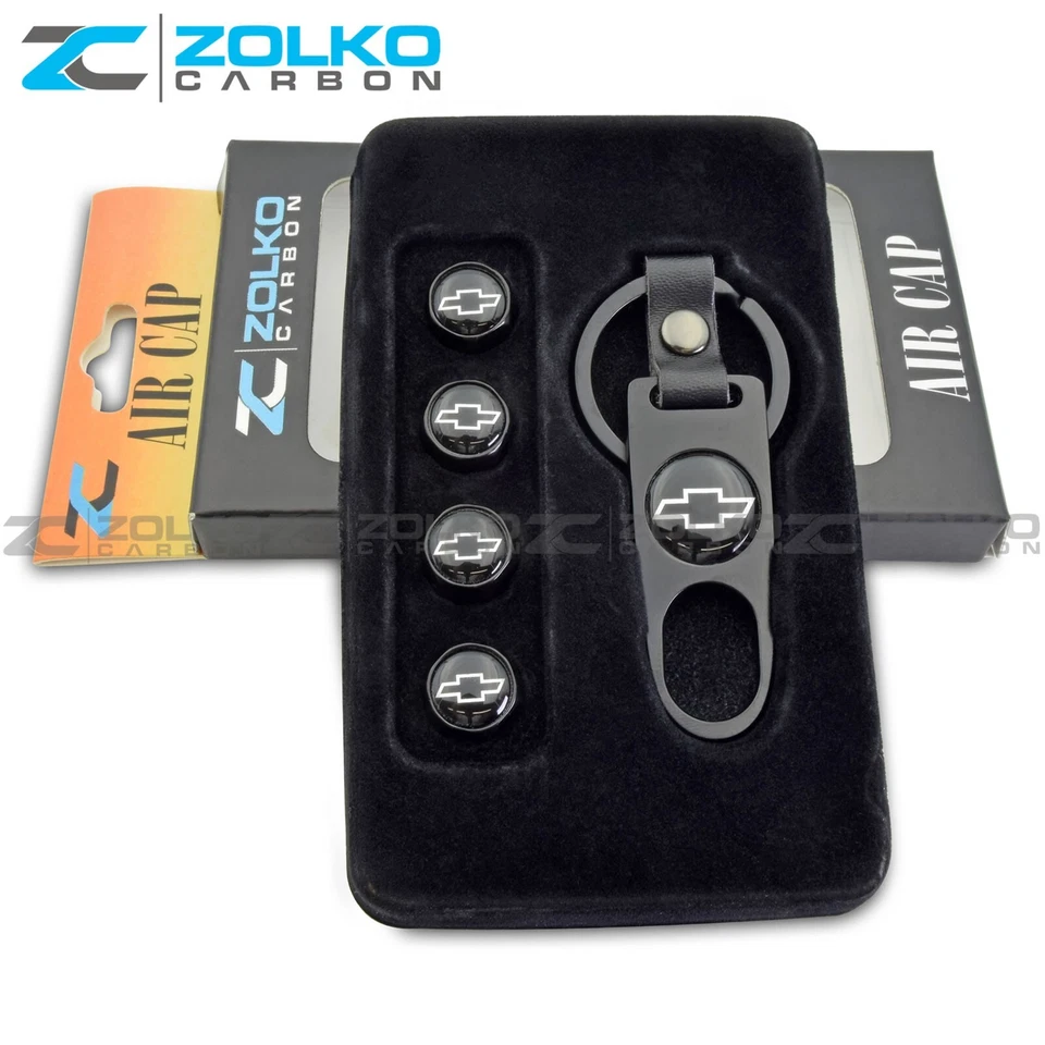 TAPAS DE VÁSTAGO DE VÁLVULA + LLAVERO RUEDA NEUMÁTICO NEGRO - VENDEDOR DE EE. UU. Foto 3 de 4