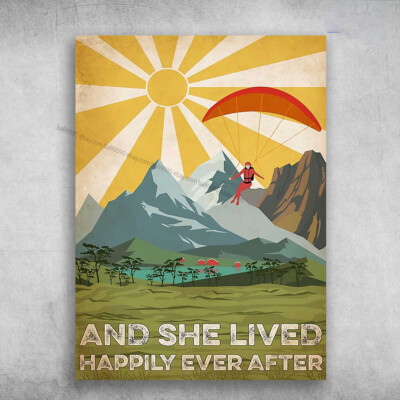 Skydiving Poster, Skydiving Lover, And She Lived, Happily Ever After Poster