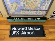 NYC SUBWAY 2 LINE ROLL SIGN HOWARD BEACH JFK AIRPORT QUEENS IND ROCKAWAY LINE
