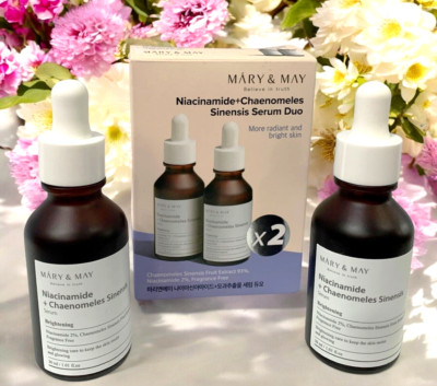 Mary&May Niacinamide+Chaenomeles Sinensis Serum 1.01 Fl Oz, 2-Pack Exp.Date:9/26
