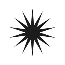 14 Point star Vinyl Decal Pointy star shape symbol Sticker