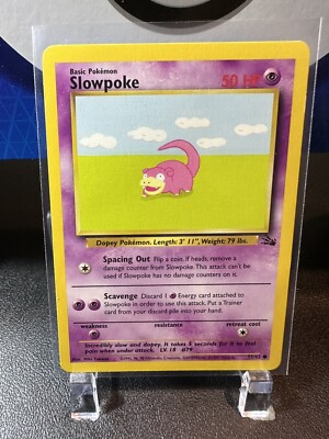 1999 SLOWPOKE 55/62 - Fossil Set Unlimited - Vintage Pokemon Card NM | eBay