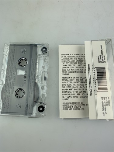 Evita by Andrew Lloyd Webber and Tim Rice, 1976 Cassette tape - Picture 3 of 3