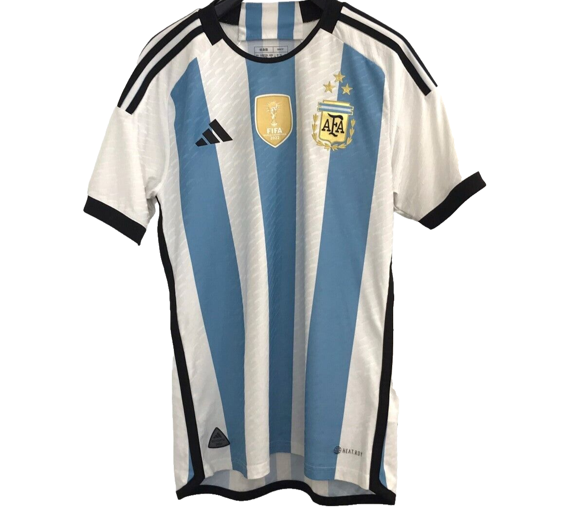 adidas Argentina World Cup 2022 Top 3 Stars Jersey Home Authentic