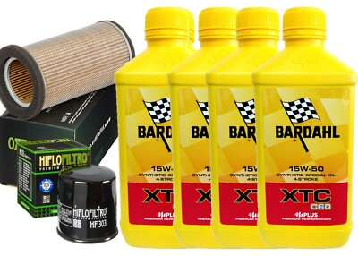 INSPEKTIONSSET BARDAHL XTC C60 15W50 ÖLFILTER LUFT KAWASAKI ER 500 1996 2000