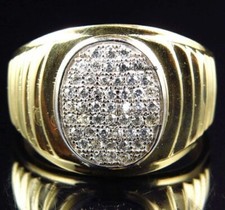 2.1 CT Oval Shape Genuine D/VVS Moissanite Men's Engagement Ring 925 Silver