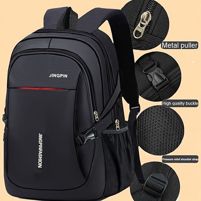 1pc Leisure Schoolbag, Simple Backpack, Large Capacity Travel Backpack