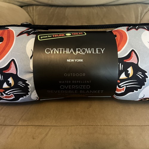 Cynthia Rowley Halloween Outdoor Picnic Reversible Throw Blanket 60” x 70” New - Picture 4 of 6