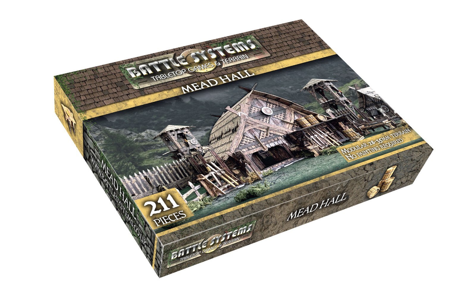 Mead Hall (28-35mm, Modular, 211 pieces) - Battle Systems Fantasy Terrain