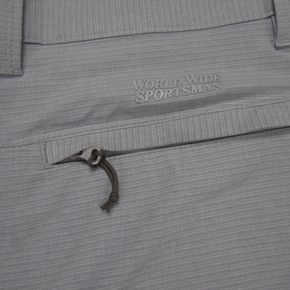 Pantalones Cortos World Wide Sportsman Para Hombre 36 Gris Chino Bolsillos Ligeros Golf Foto 3 de 4