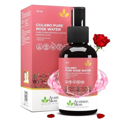Avimee Herbal Gulabo Premium Rose Water Skin Face and Hair Toner 110 ml