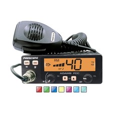 President ADAMS Compact AM Mobile CB Radio With 7 Color LCD Display, Talk-back,