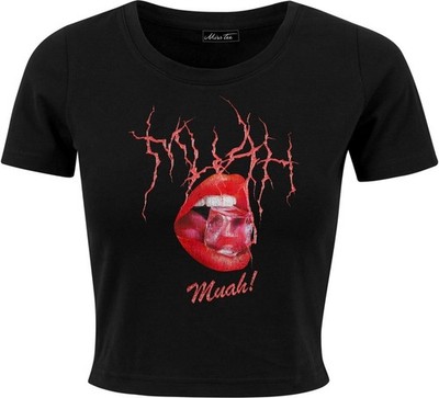 Miss Tee Damen T-Shirt Muah Cropped Tee