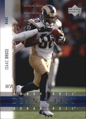 2002 Upper Deck Honor Roll Dean's List #DLW10 Isaac Bruce Card