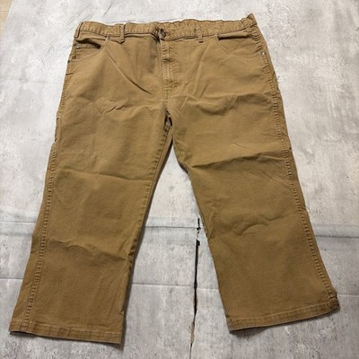 Dickies Carpenter Pants Mens Size 44x30 Brown Duck Canvas Relaxed Fit (44x23)