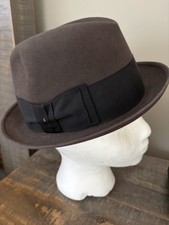 Vintage Kids Girls Boys Brown Stetson Felt Brim Hat Small
