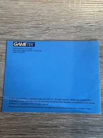 American Gladiators NES Manual Only Instruction Booklet 1991