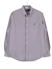 POLO RALPH LAUREN Custom Check Shirt Casual Formal Men Size L  16 1/2 - 42 