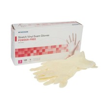 McKesson Stretch Vinyl Exam Glove Standard Cuff Length SMALL 1000 per Case