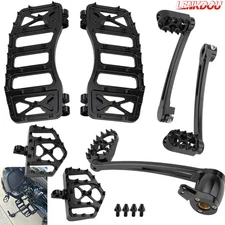 For Harley MX Floorboards Footboards Brake Arm Shift Lever Kit Touring 2008-2013