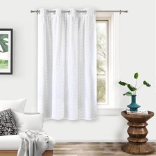 Driftaway White Pinch Pleated Voile Sheer Blackout Thermal Curtain Liner