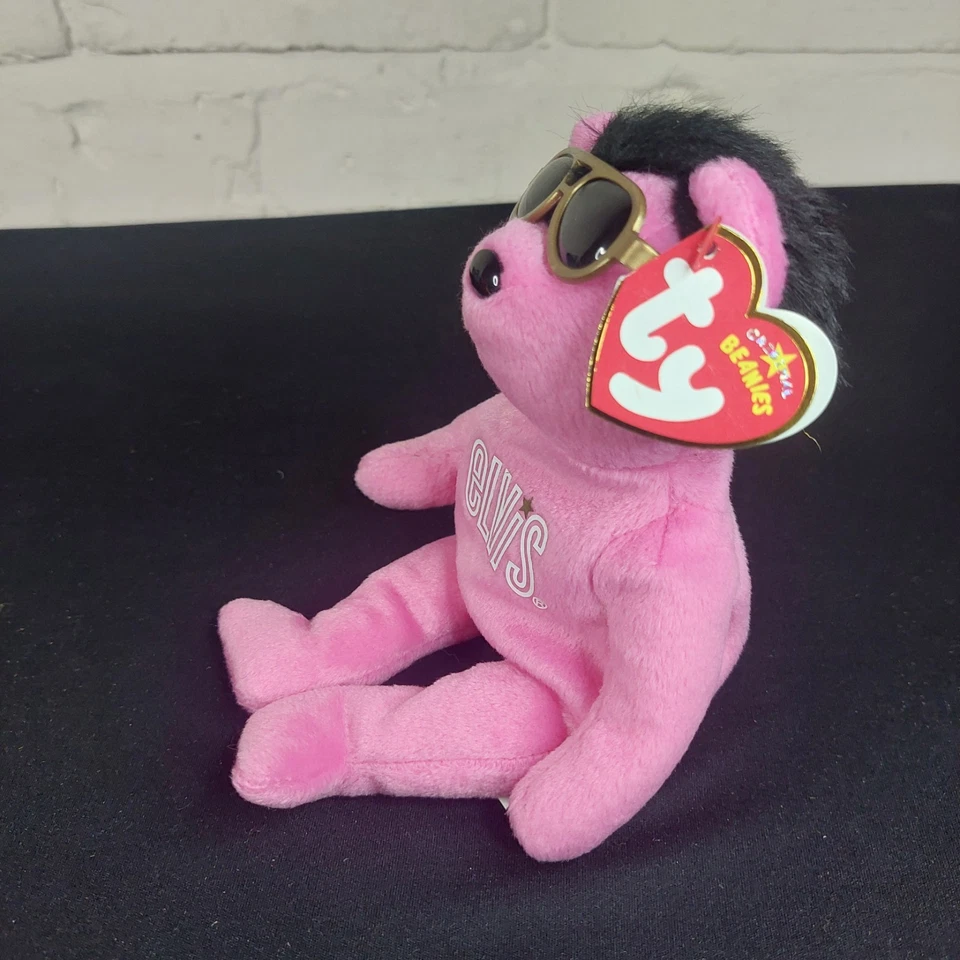 Elvis Ty Beanie Bear. 2008 Burning Love Collectable Soft Toy Plush with tags - Image 2 of 4
