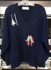 Pringle of Scotland 100 Wool Mens Pullover Navy V-neck Pictures Washable L