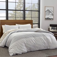 Eddie Bauer Duvet Cover Set Soft Bedding Matching Shams Ties To Ensure