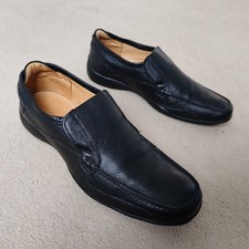 Anatomic Mens Slip on Loafers UK 10.5 EU 45 Black Leather Comfort Gel Technology