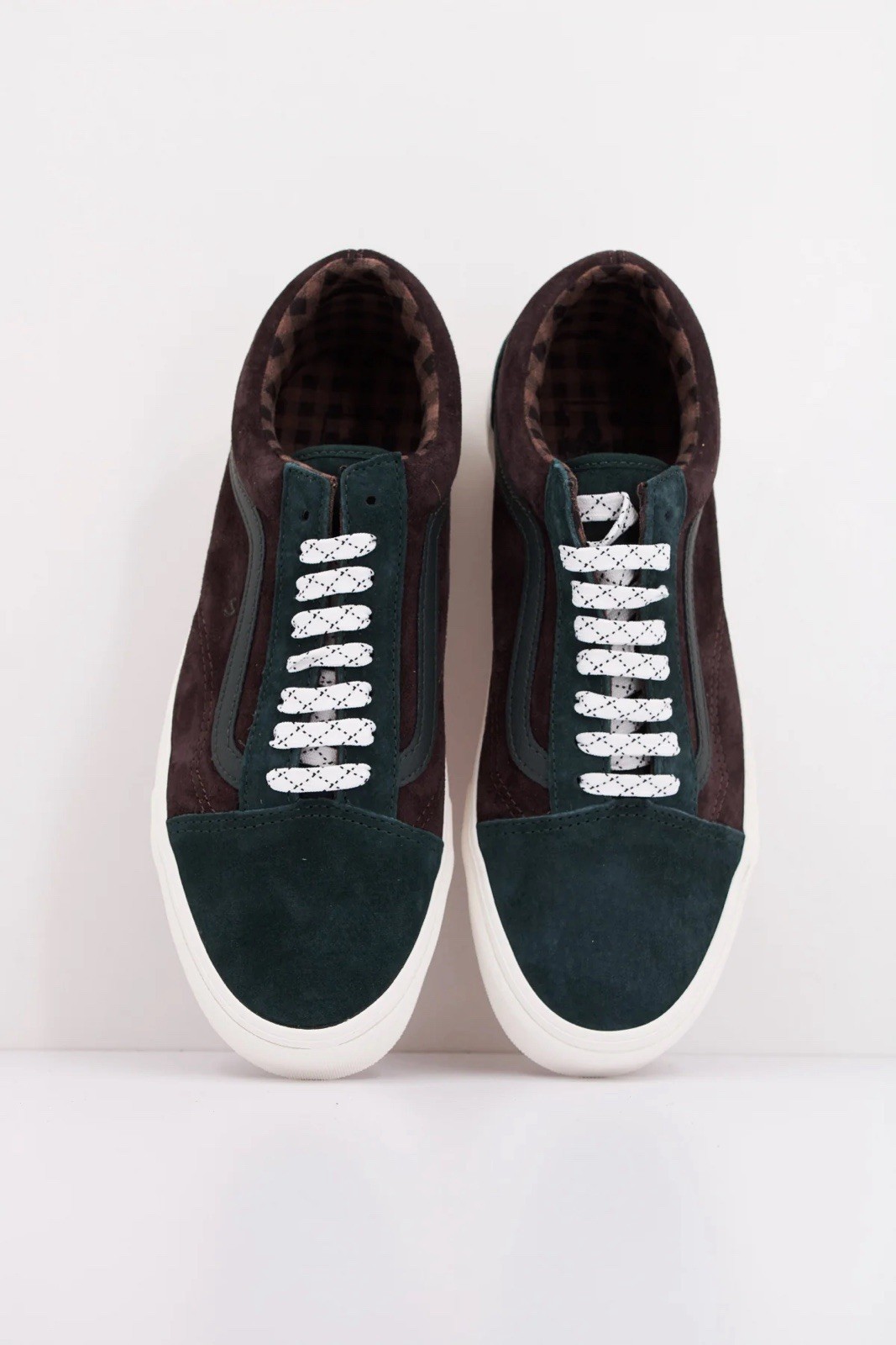 NEW Size 8 Women’s VANS OLD SKOOL PIG SUEDE MEN'S SHOES VN0A2Z42PRM BROWN GREEN thumbnail 4