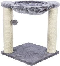 Cozy Cat Tree with Scratching Post Hammock 16 Gray Plush and Sisal Climber