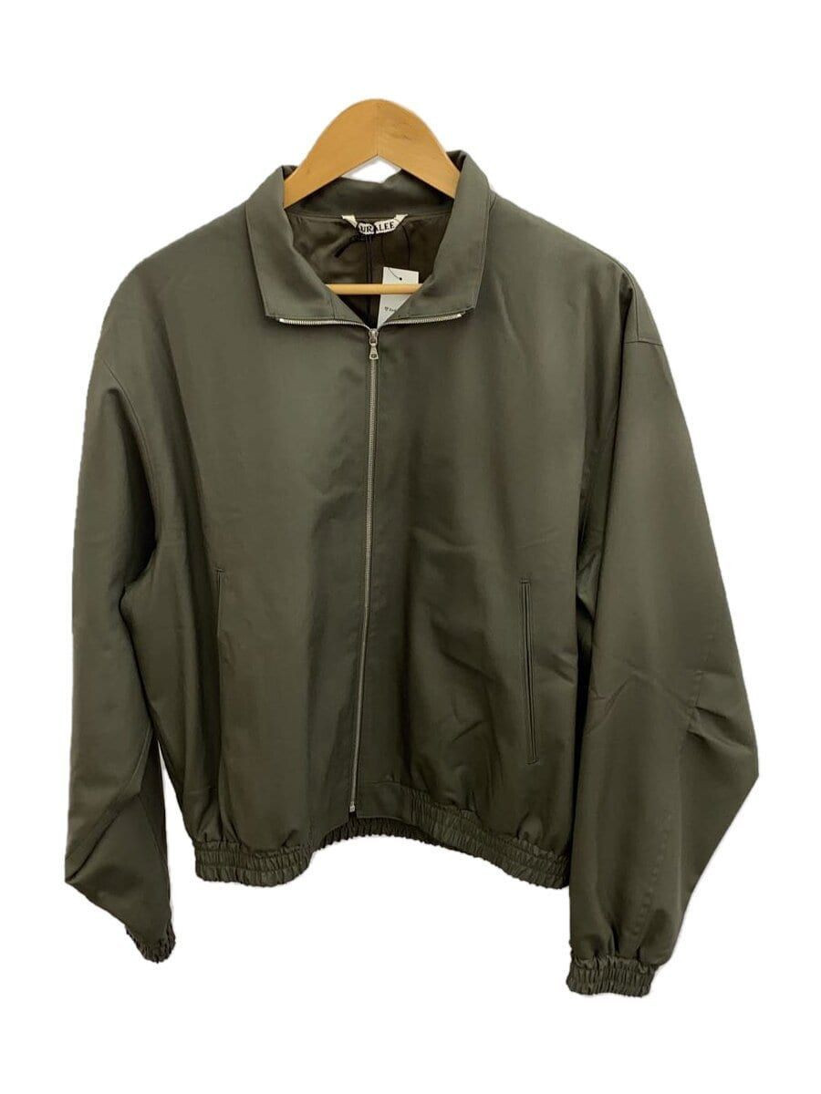 AURALEE OTHER SUPER FINE TROPICAL WOOL ZIP BLOUSON 3 Khaki AURALEE OTHER SUPER FINE TROPICAL WOOL ZIP BLOUSON 3 Khaki