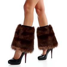 Leg Warmers for Womens Winter Faux Fur Leg Fuzzy, Plush Soft Furry Long Boot