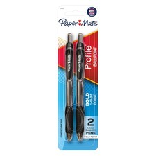Paper Mate Profile Retractable Ballpoint Pens, Bold 1.4mm , Black, 2 Count