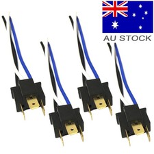 4x Male H4 Car LED Bulb HID Headlight Lamp adapter Plugs+Wire Connector Terminal