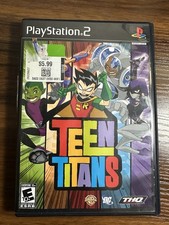 Teen Titans Sony PlayStation 2 With Manual Tested Water Damaged Cover