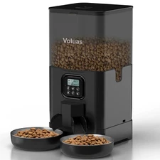 Voluas Automatic Cat Feeders for Two Cats, Double Pet Feeder - Read Description