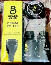 The Beard Club Beard Growth Kit - Derma Roller-Comb-Growth Oil-Beard Balm