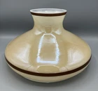 VTG Milk Glass Lamp Shade For Hanging Kitchen Light Brown White 70’s 80’s