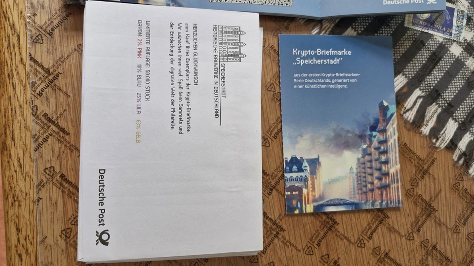 Germany 2025, Hamburg Speicherstadt.  Crypto.  10% Rare blue Edition in MNH. - Image 2 of 4