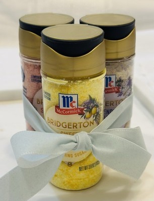 SET McCormick BRIDGERTON FINISHING SUGAR Lemon STRAWBERRY CREAM Lavender Vanilla