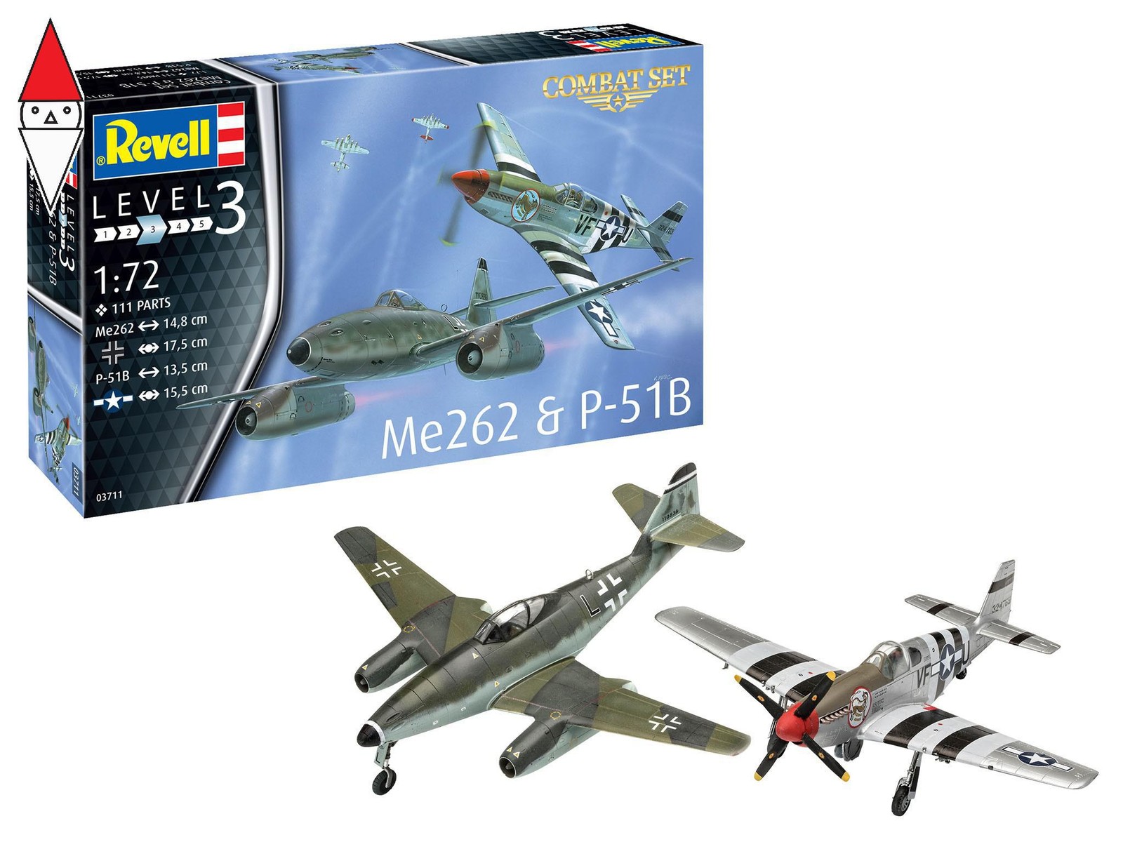 REVELL 1/72 ME262 AND P-51B - COMBAT SET