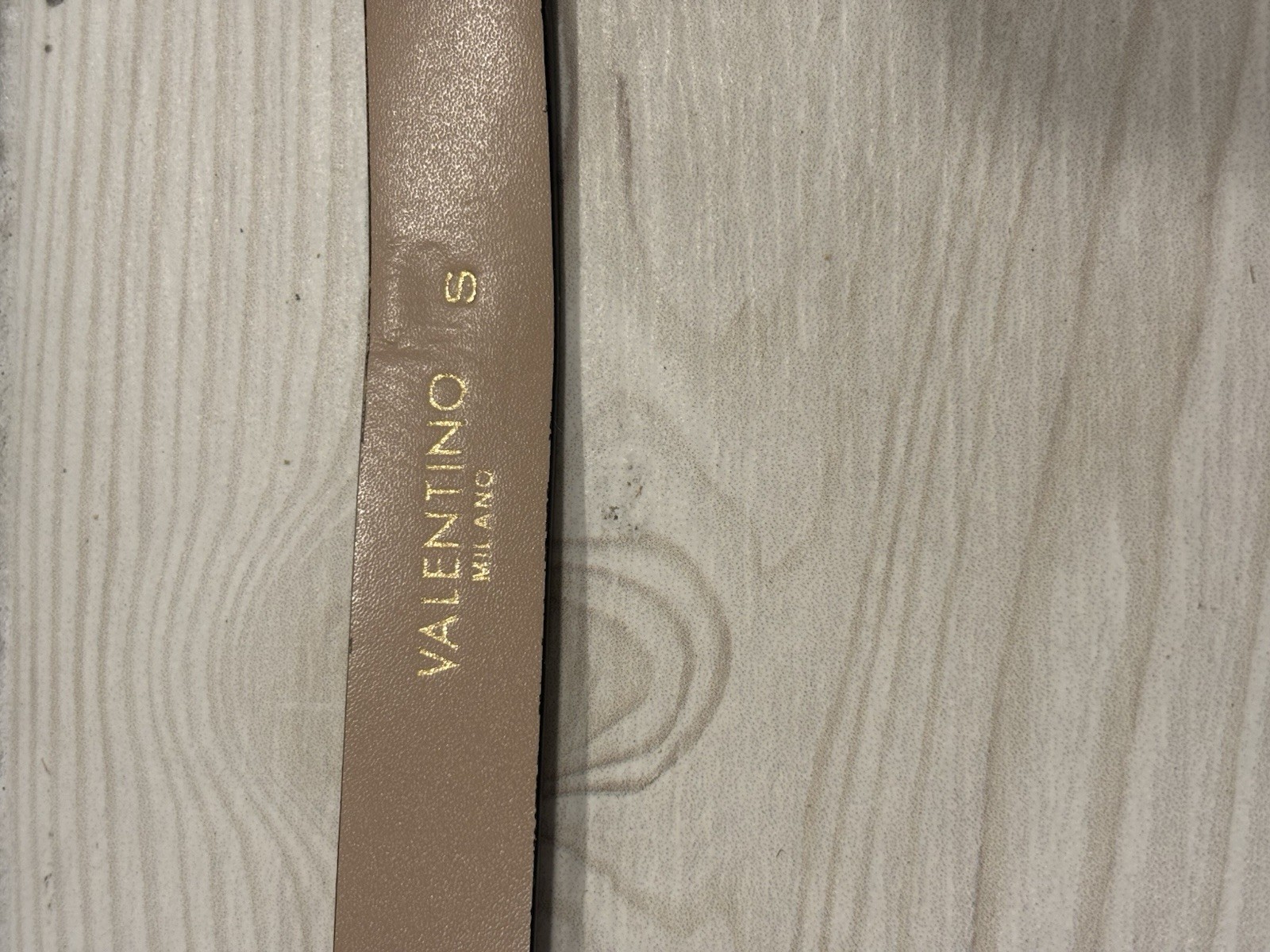 Valentino Women's Beige Skinny Waist Belt Adjustable Buckle Size S Designer thumbnail 5