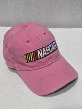 Womens Racing NASCAR Logo Pink Adjustable Embroidered Ball Cap Hat Daytona 500